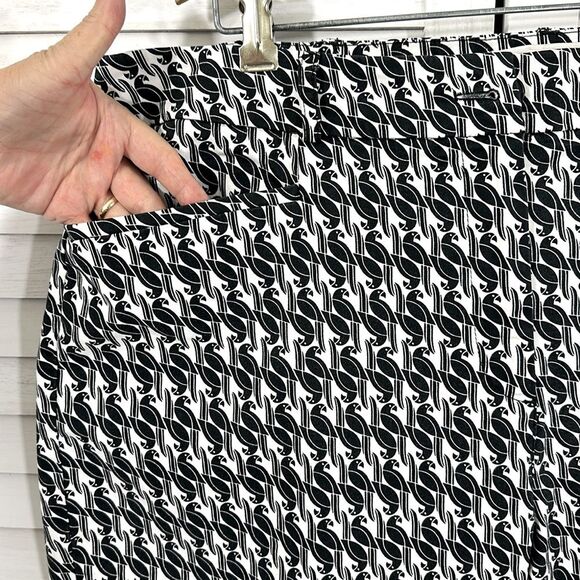 Talbots Crop Pants Size 18W Tuscan Bird Print - Picture 4 of 13